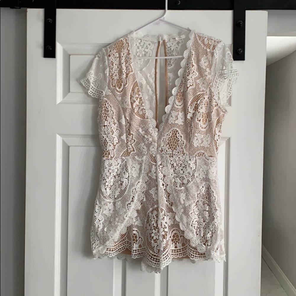White lace romper